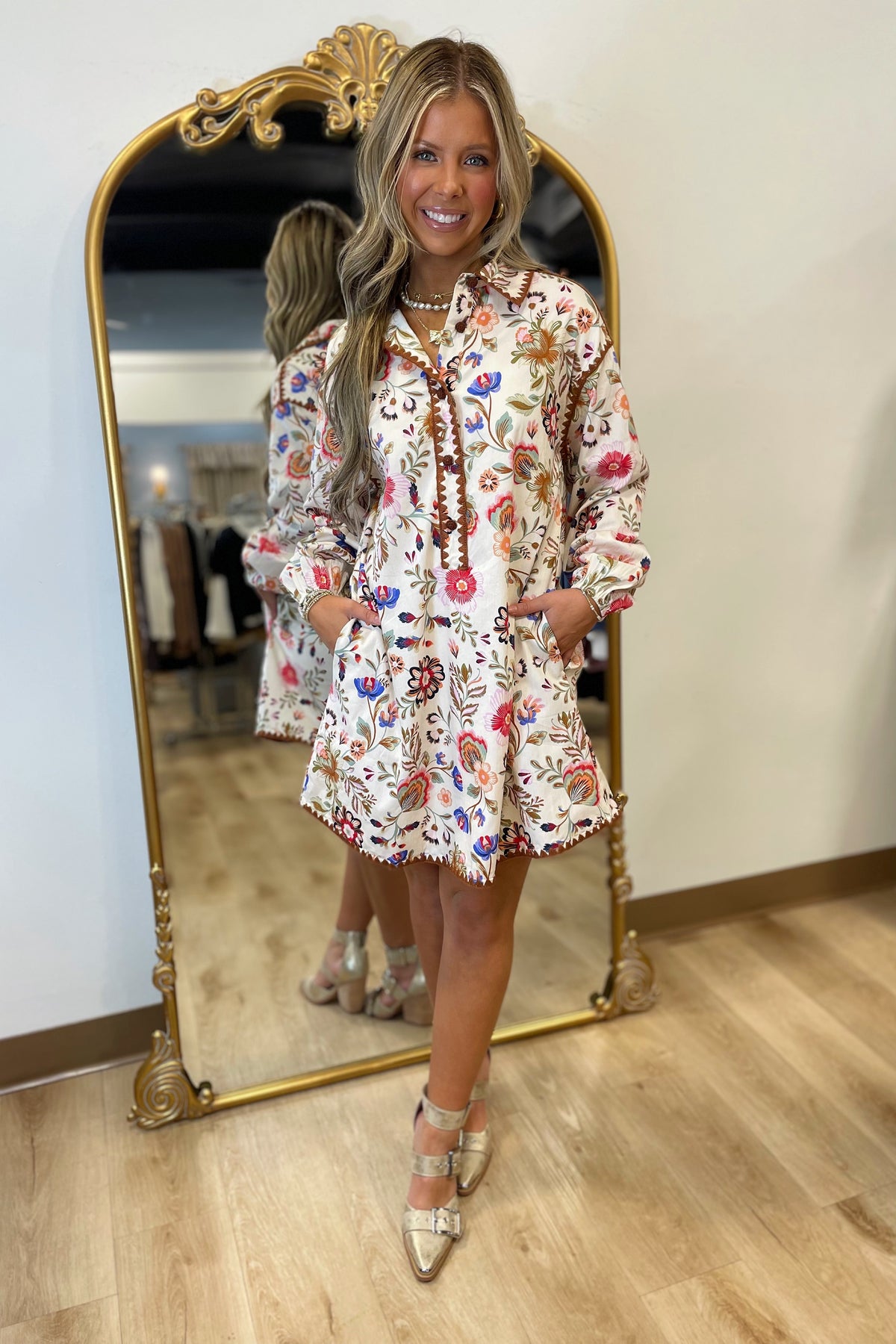 Floral Fever Dress Cream
