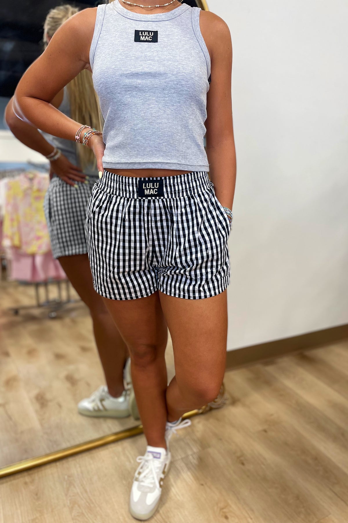 Lulu Mac Black Gingham Boxer Short
