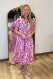 Tickled Pink Midi Dress