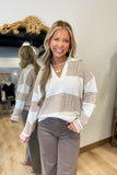 Asheville Autumn Striped Sweater Cream