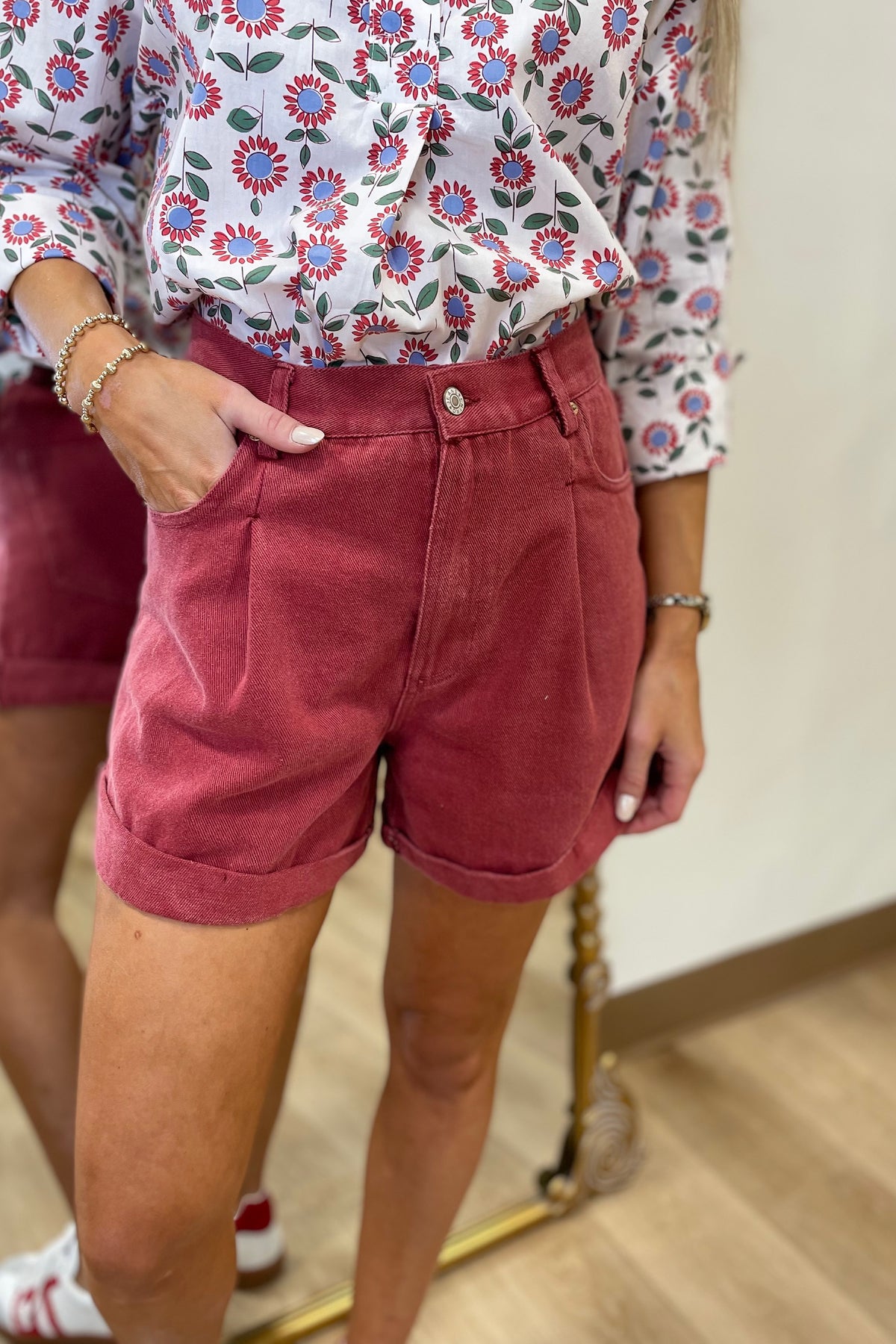 Fresh Fall Shorts Garnet