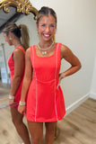 Court Time Back Details Athletic Dress Tomato
