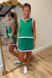 Shopping Day Contract Trim Skort Set Green