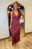 RD Style Drimma V Neck Maxi Dress Burgundy
