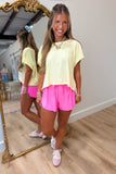 Gym Time Open Back Athletic Top Lemon
