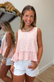 POL Floral Babydoll Tank Pink