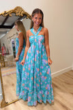 Luau in Hawaii Maxi Dress Turquoise