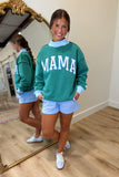 MAMA Mock Neck Sweatshirt Green