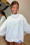 JESUS Mock Neck Sweatshirt Grey