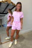 Polka Dot Prism Short Set Pink