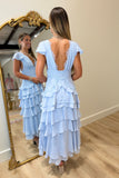 Whimsy Lace Maxi Dress Blue
