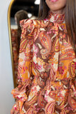 Paisley Prism Dress Orange