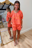 Golden Hour Plaid Short