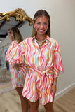 Wavy Wednesday Striped Romper