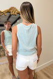 Bayeas Front Flap Pocket Skort Denim White