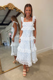 Embraced with Lace Floral Maxi Dresss
