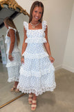 Embraced with Lace Floral Maxi Dresss