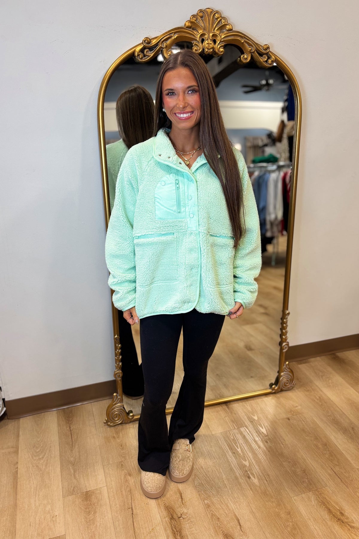 Seafoam Sherpa Jacket