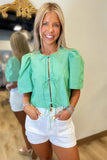Savanah Stripes Top Green