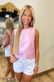 Baylor Back Bow Top Pink