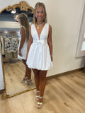 Dressed Up Bow Dress White