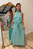 FRNCH Carmine Striped Skirt Set Green
