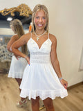 Ocean Drive Crochet Dress White