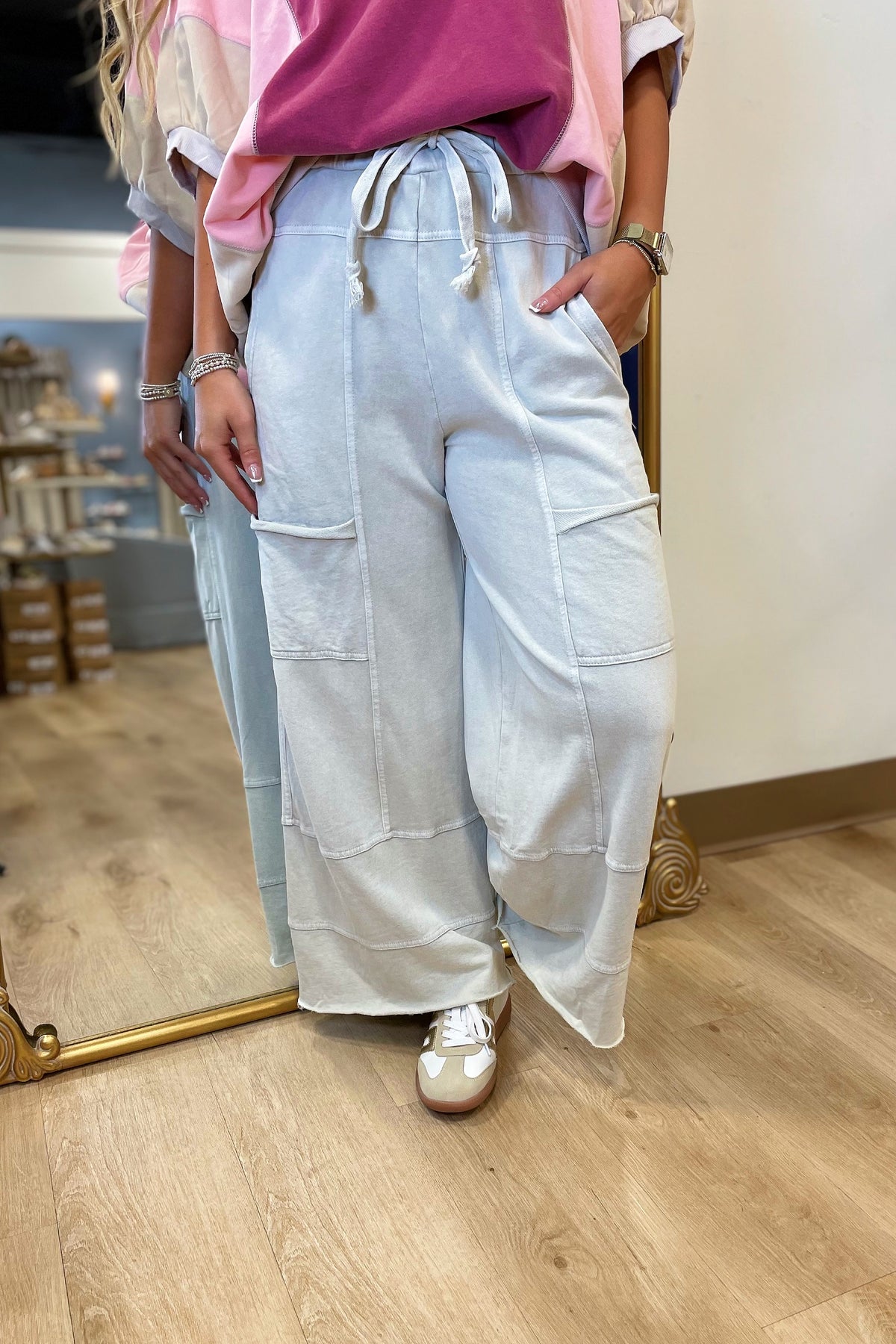 Tyler Open Pocket Pant Light Grey