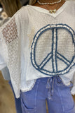 Dreamcatcher Peace Top Off White