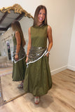 Trend Setter Scarf Dress Olive