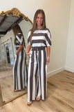 Striping September Bubble Pant Set