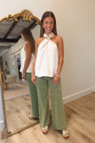 Anniston Accent Halter Top Cream