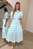 Mint Mirage Floral Skirt Set