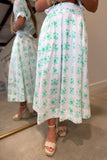 Mint Mirage Floral Skirt Set