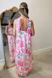 Sydney Strapless Floral Scarf Maxi Dress