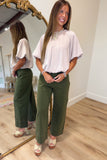 Go To Front Pocket Pants Olive