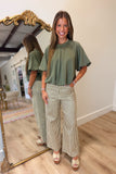 Oakland Bubble Blouse Olive