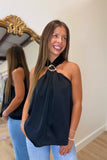 Anniston Accent Halter Top Black