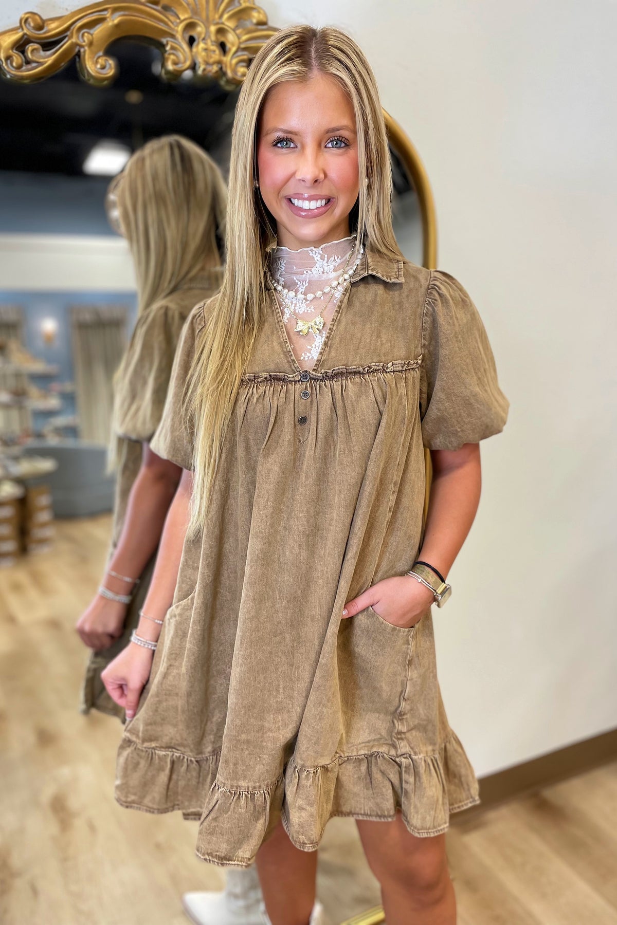 A Moment in Mocha Dress
