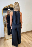 Jumping Into Fall Jumpsuit Black