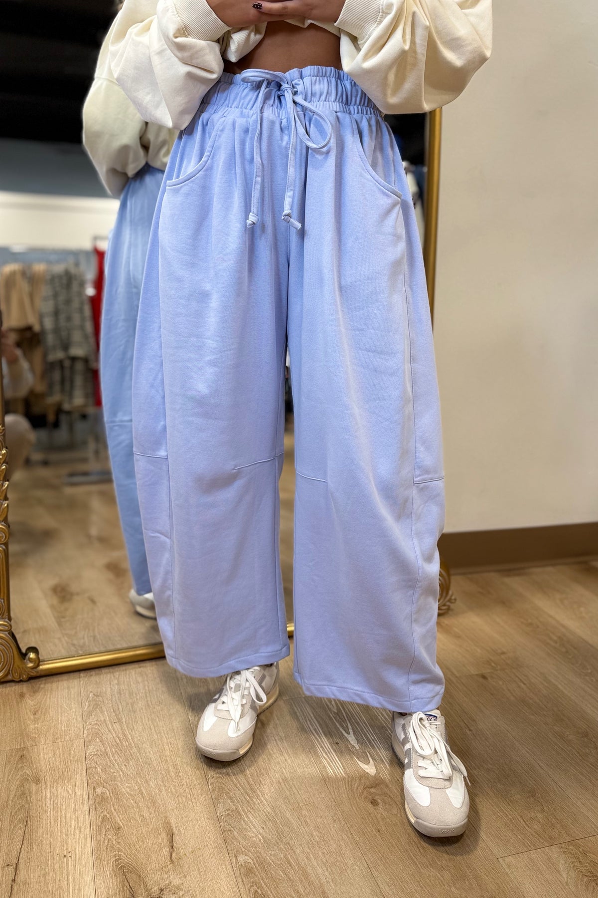 Barrel Bliss French Terry Pant Blue