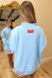 E Squared Mock Neck Sweatshirt Americana