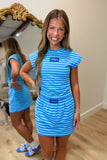E Squared Striped Skort Blue Horizon