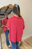 Alexander Ribbed Top Red