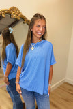 Alexander Ribbed Top Cornflower Blue