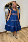 Moonlight Midi Dress Navy