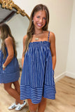 Salute to the Navy Striped Mini Dress