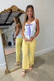 JBD Patch Pocket Wide Leg Jean Yellow