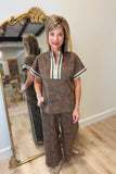 Autumn Avenue Pant Set Brown