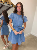 Denim Daydream Jacquard Dress